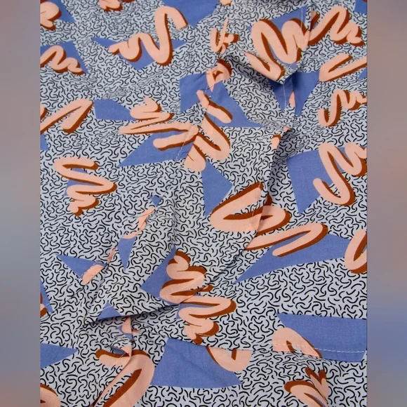 Retro 80s 90s Multi Memphis Style Ruffle Skirt Size Small Compañía Fantástica - Picture 11 of 11